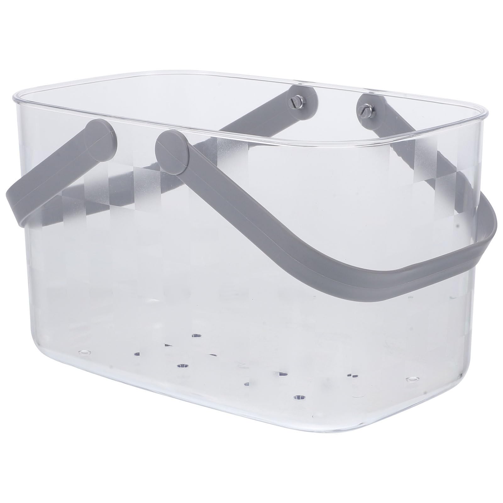Cesta de Ducha Portátil de Plástico Transparente Drenaje Inferior, Gran Capacidad y Ventilada para Almacenar Productos de Baño y Accesorios, Organizador Práctico Color Aleatorio
