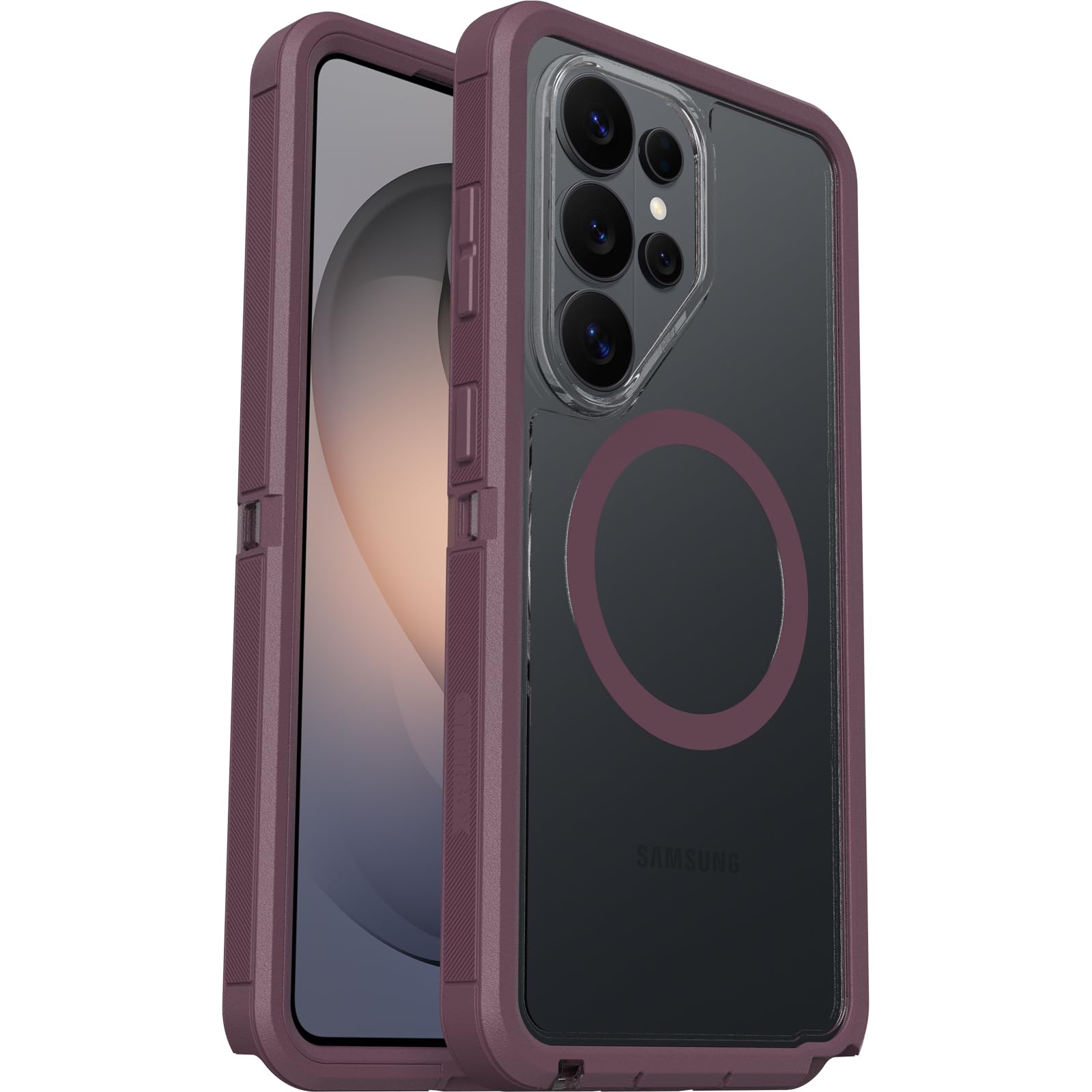 OtterBox Defender Series Pro XT Case with Magnets for Samsung Galaxy S26 Ultra, Shockproof, Drop proof, Ultra-Rugged, Protective Case, 7x Tested to Military Standard, Clear/Purple