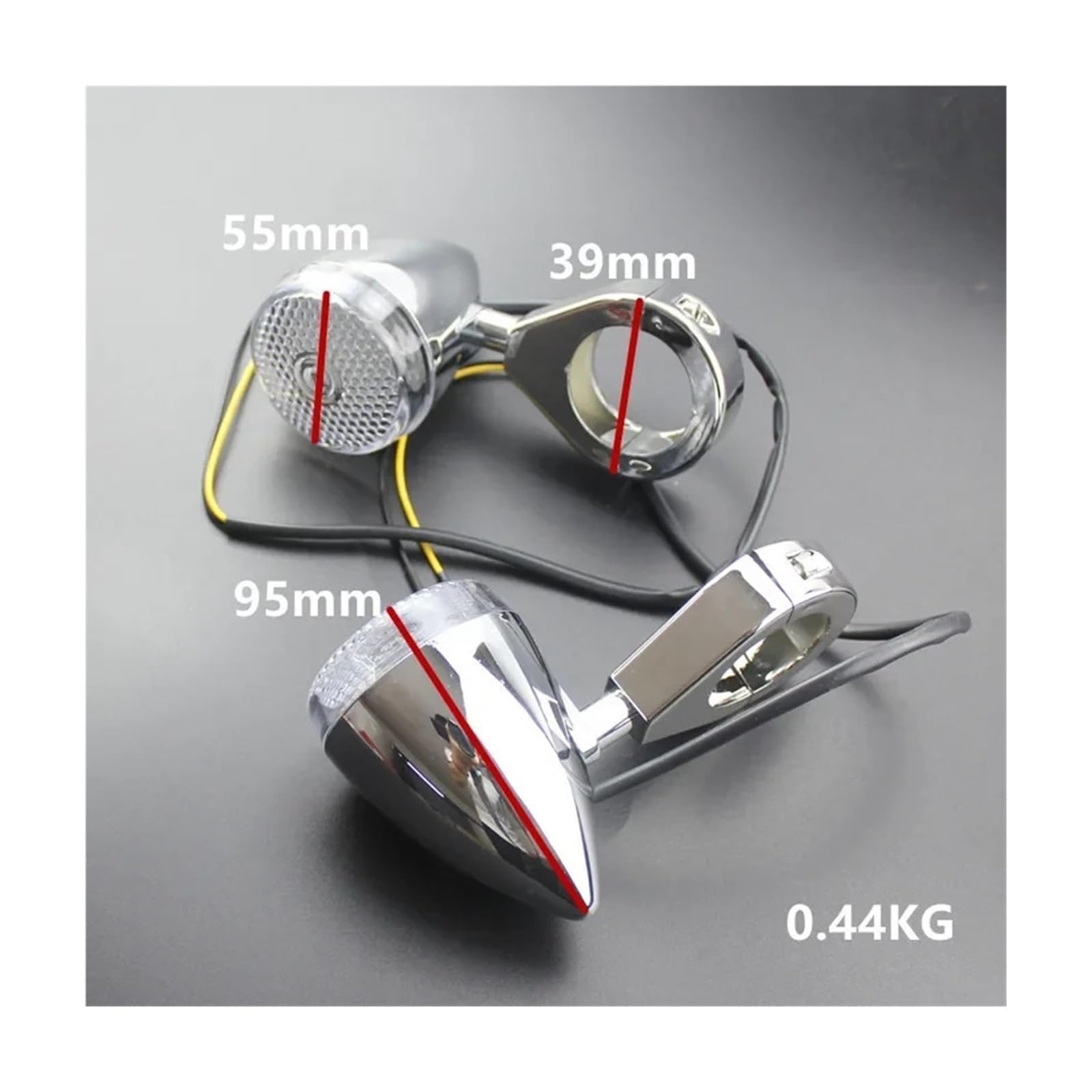 Motocicleta Indicadores Luces Par Personalizado Luces LED Señal Giro Delanteras con Abrazadera Horquilla Cromada De 39 Mm Motocicletas para Ha&rley para para Ya&maha