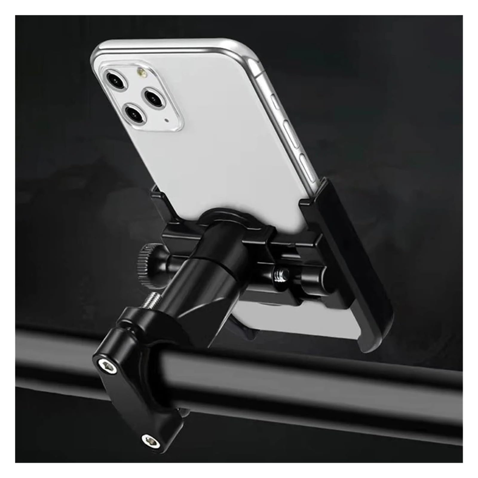 Soporte Manillar Soporte para Teléfono Móvil De Aleación Aluminio para Motocicleta Bicicleta GPS Clip Montaje para Manillar Multiespecificaciones Soporte Teléfono Moto(Rearview Mirror)