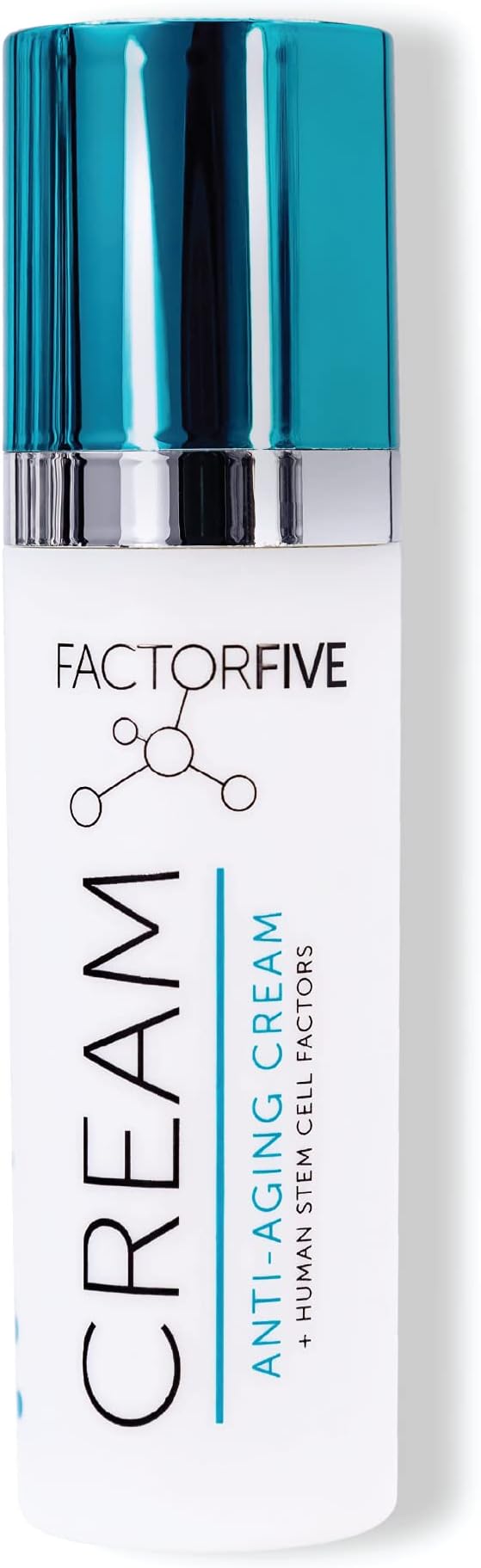 FactorFive Anti Aging Cream with Human Derived Apidose Stem Cell Growth Factors for Anti-Wrinkle, Collagen Boost, and Acne Scarring Repair, Travel Size, 0.34fl oz/10ml