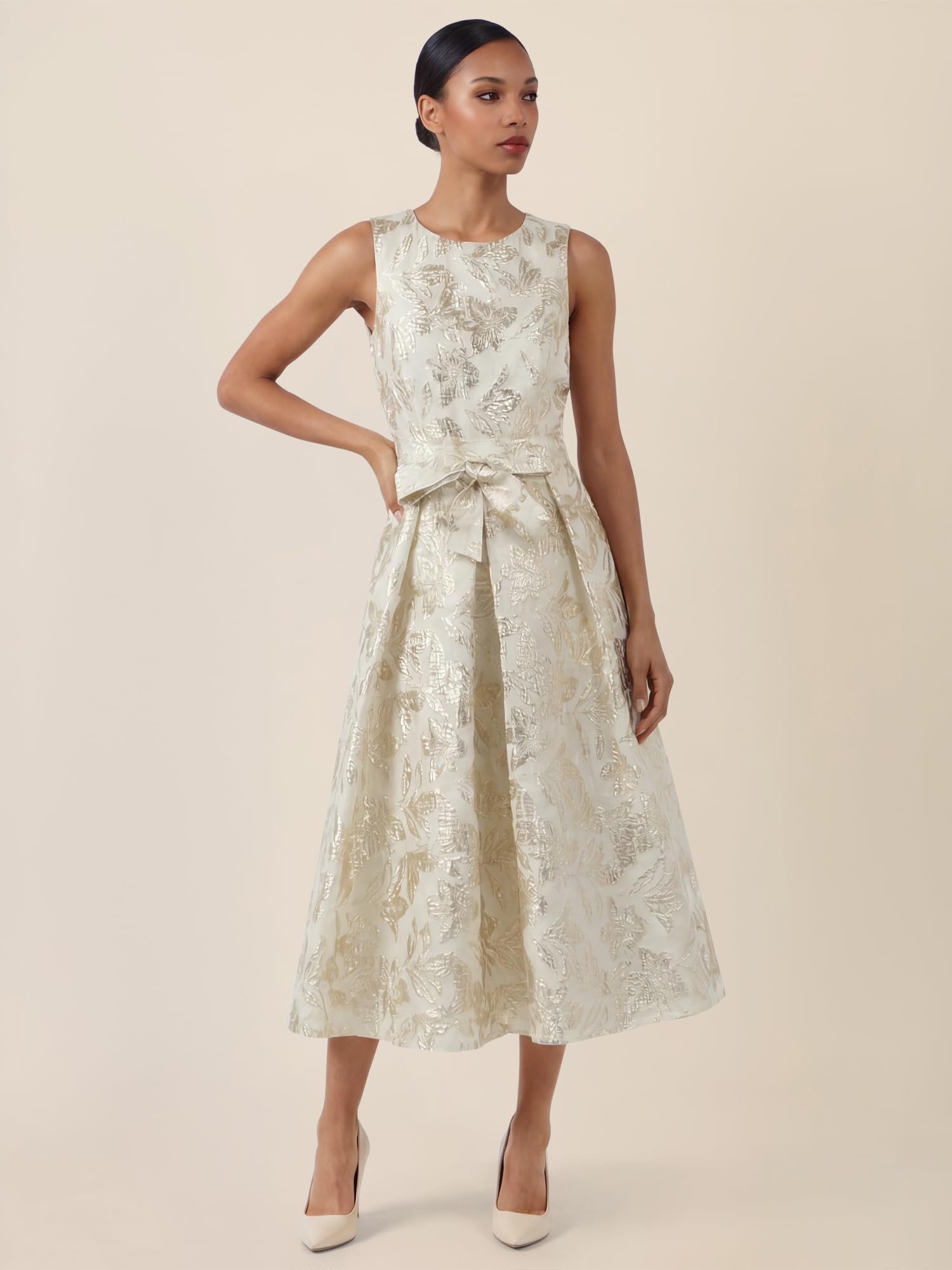 APART Fashion Damen Midi Kleid Midi Kleid