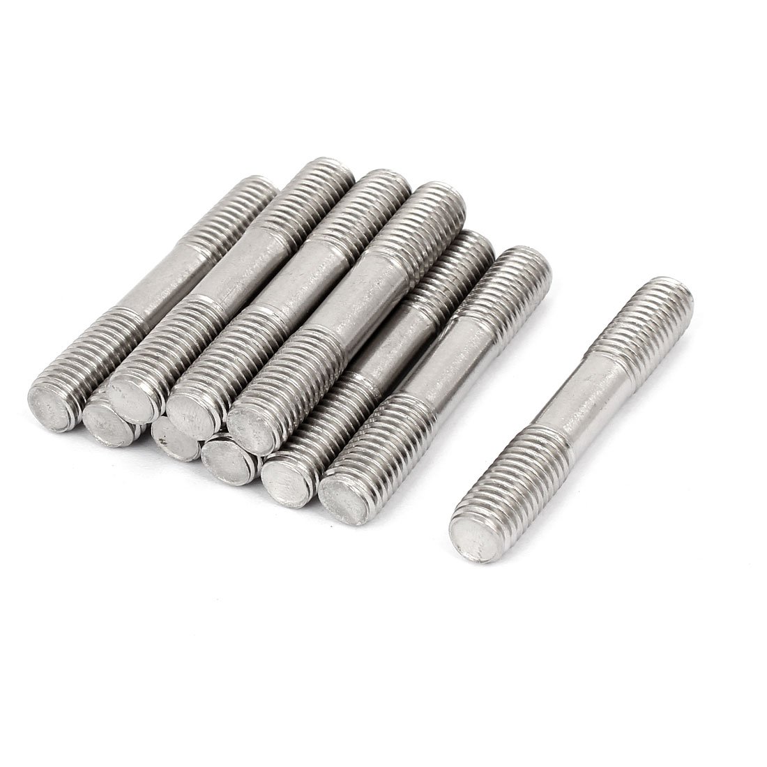 Goujon double filetage M10x60mm en inox 304 tige de poussée réglable haute résistance de serrage