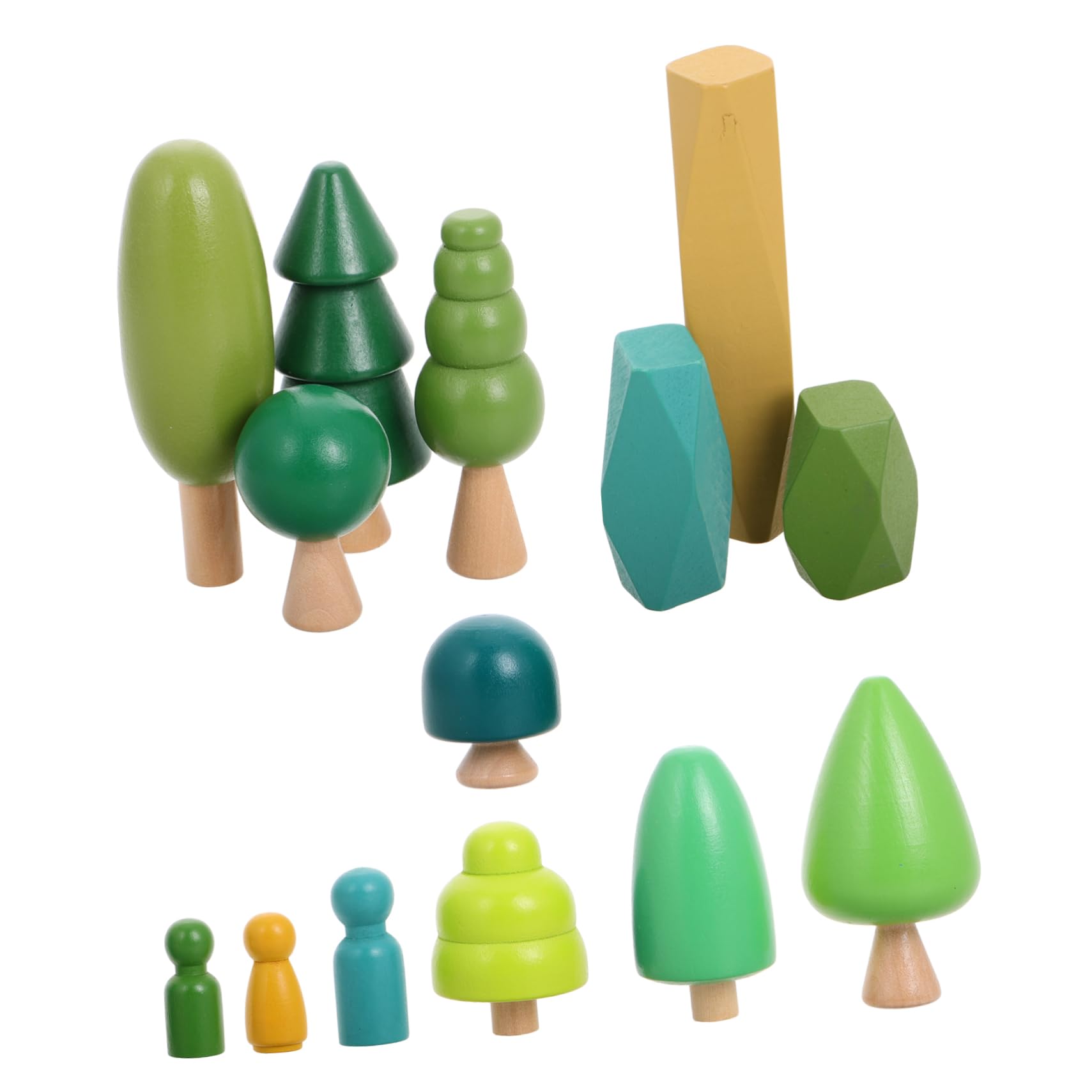 WOONEKY Mini Holzbaum Für Junge Mädchen Robustes Pädagogisches Spielzeug Hand-Augen-koordination Und Greiffähigkeit Für Vorschulkinder Und Kreative Spielzeit