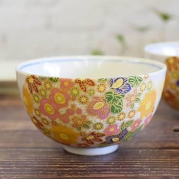 Amazon.co.jp: 九谷焼 夫婦茶碗 花詰 陶器 和食器 伝統工芸品