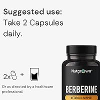 Vista 4 de Natgrown Suplemento de berberina - Berberina HCl 1200 mg por porción - Vegano, sin gluten, sin OMG - 60 cápsulas