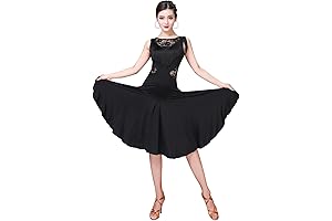 Fringed Lace Back Ballroom Dance Dresses for Women Salsa Latin Dress