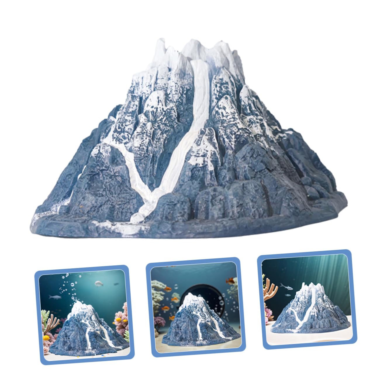 Yardwe 2 Piezas De Adornos Artificiales De Montaña De Nieve para Acuario Decoración De Pecera Minifigura De Montaña De Nieve Accesorio De Paisajismo para Acuarios De Agua Dulce.