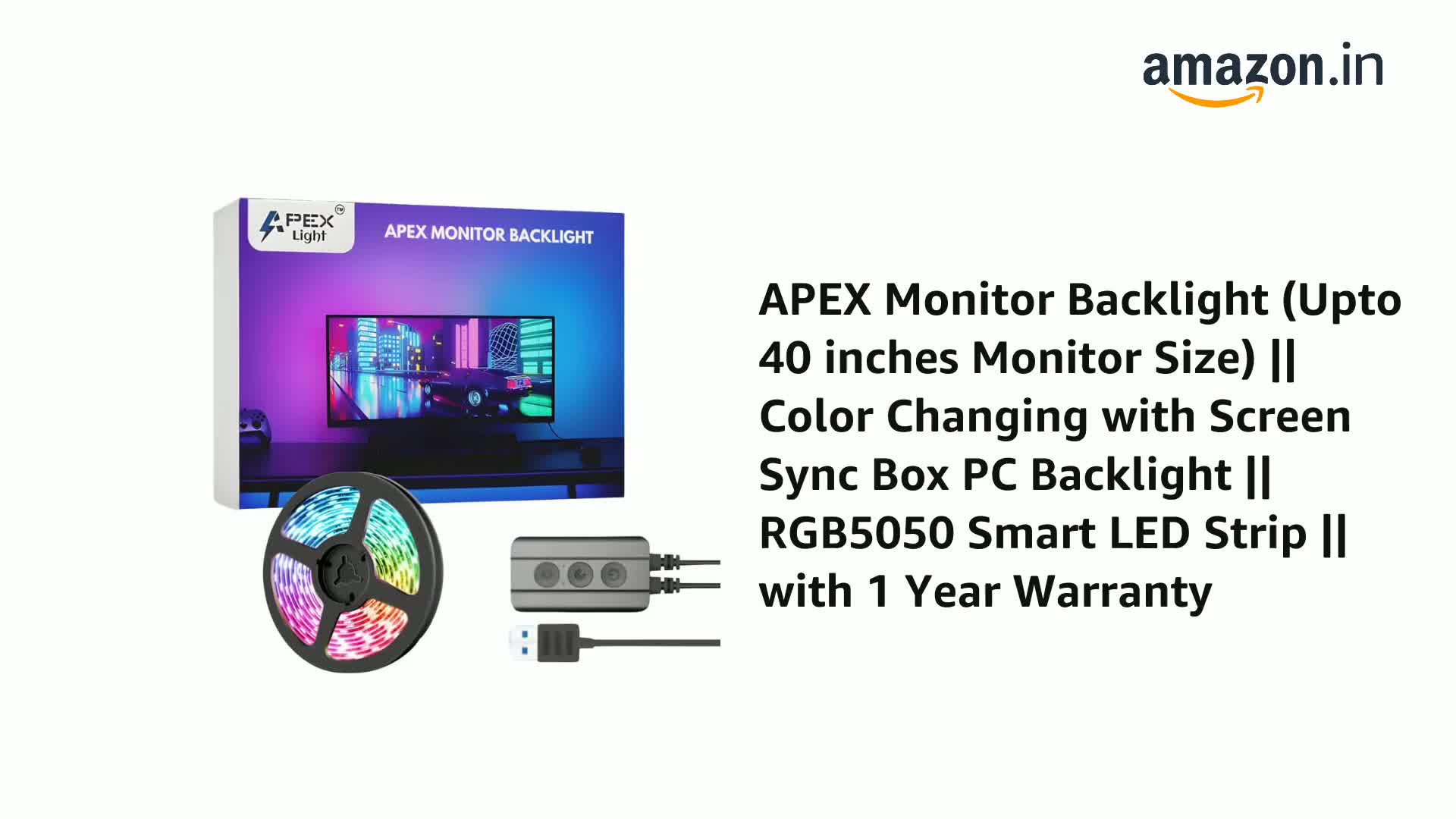 APEX LIGHT Monitor Backlight RGB5050 Smart LED Strip