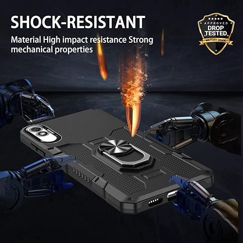 Miniatura 7 de Compatible con Xiaomi Redmi 9A Redme 9i Funda para teléfono y protector de pantalla de vidrio templado, soporte de anillo Soporte Magnético