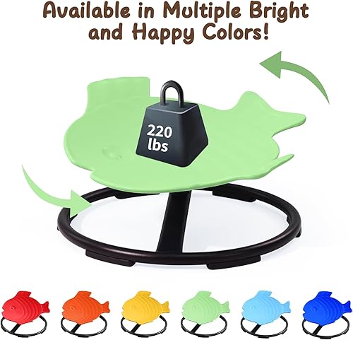 Miniatura 8 de Silla giratoria sensorial para niños con autismo y TDAH, silla giratoria para uso en interiores y exteriores, juguetes para sentarse y girar, sillas