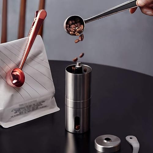 Miniatura 16 de Cuchara de café con clip de cucharada de acero inoxidable Cuchara de café con mango largo multifunción Bolsa de sellado Clip para té, café, proteína