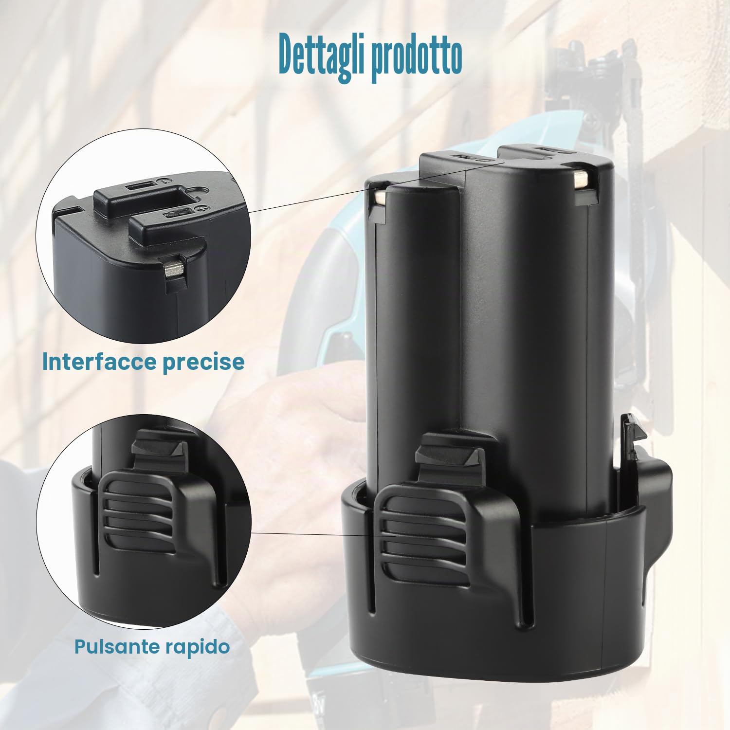 Energup Batteria di ricambio10.8V 3,5Ah per Makita 10.8V Batteria BL1013 BL1014 195332-9 194550-6 DF330D LCT203W-2 pezzi