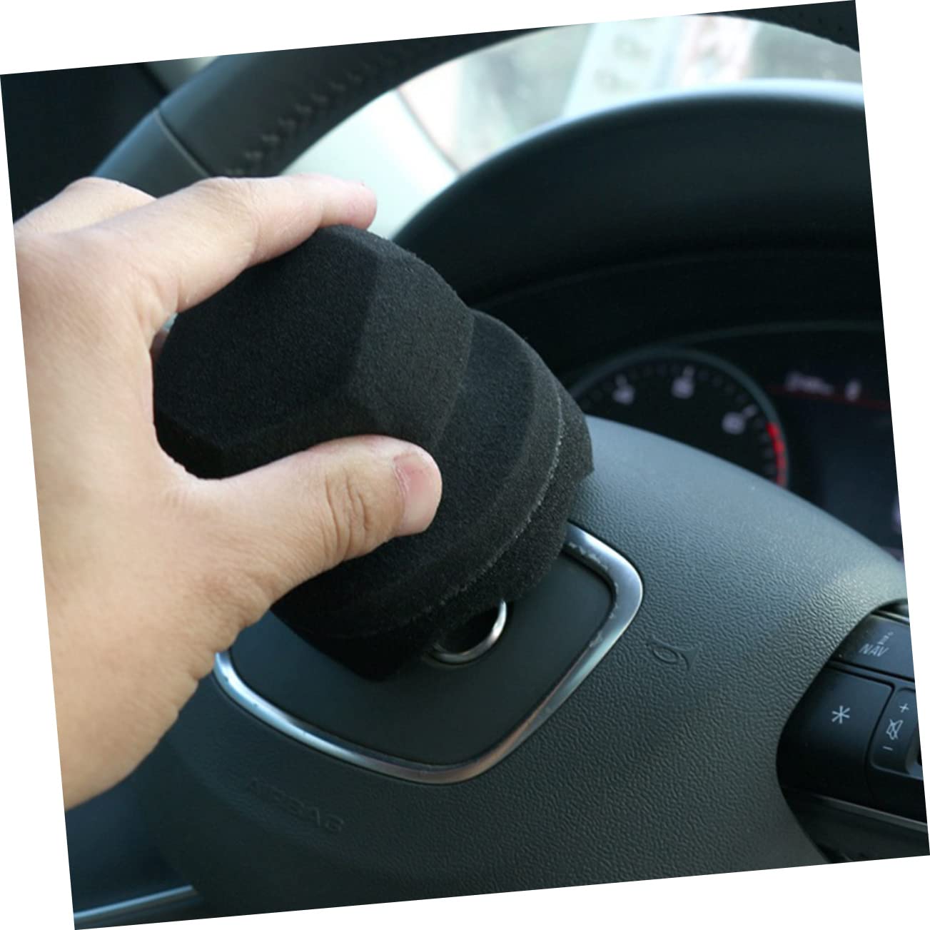 ibasenice 9piezas Esponjas De Cera Para Abrillantar Vehículos De Alta Densidad Fácil De Usar Para Mantenimiento De Interiores y Exteriores Limpieza De Asientos Tableros