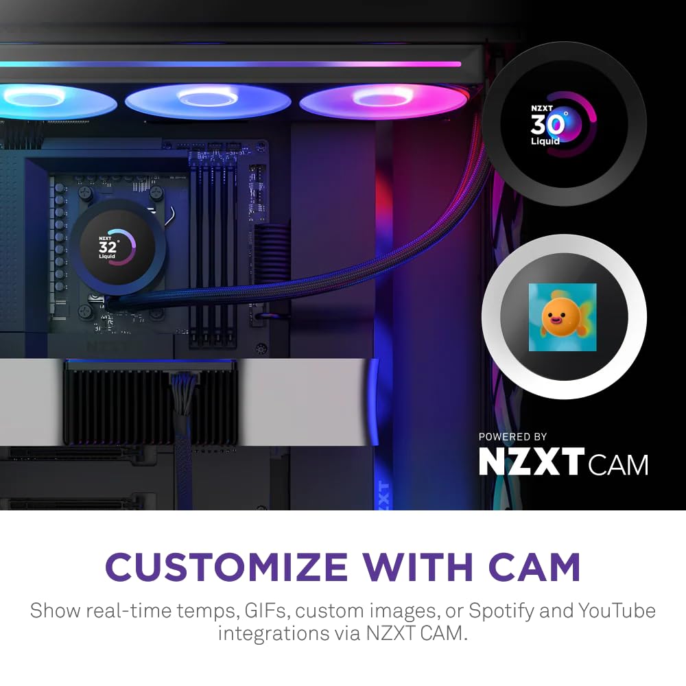 NZXT Kraken Plus 360 RGB – AIO CPU Liquid Cooler – 360mm Radiator