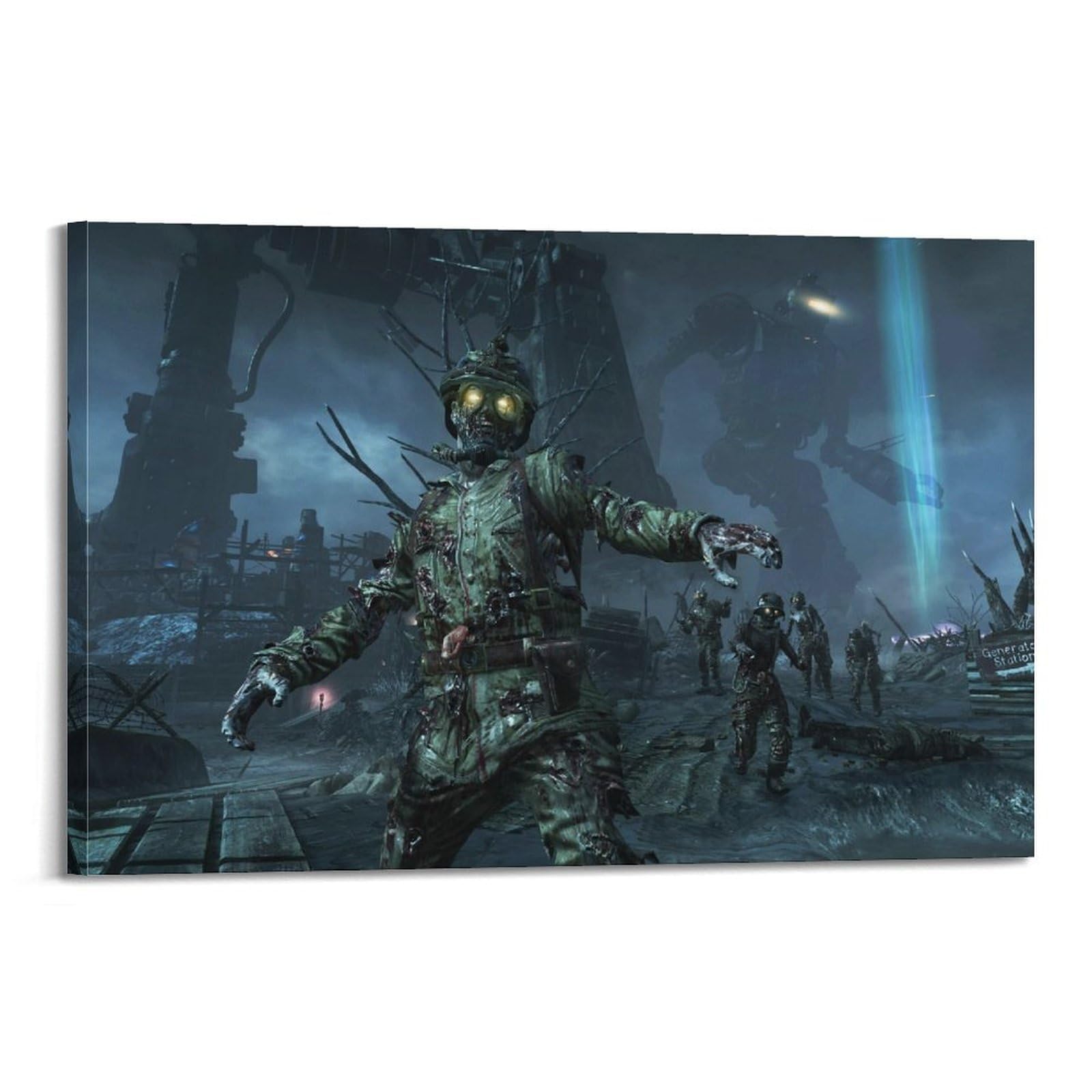 YIHAIKAI Game Poster Call of Duty Black Ops Zombies Poster Decorative Painting Canvas Wall Posters And Art Picture Print Modern Family Bedroom Decor Posters 16x24inch(40x60cm)