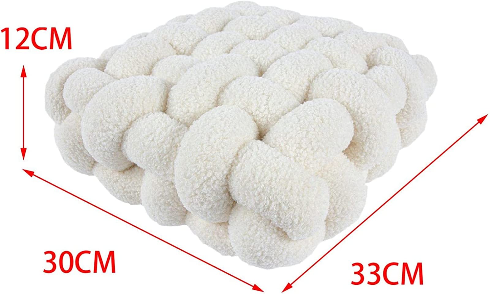 Cuscino decorativo per sedia intrecciato a mano, versatile, in peluche, per divano, ristorante e soggiorno, design creativo per la casa, design semplice, confortevole e accogliente