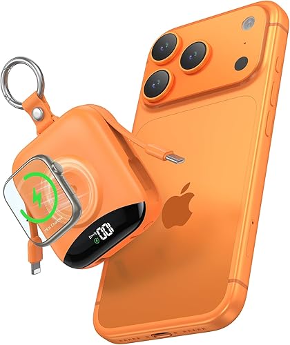 Miniatura 1 de Cargador portátil, 10,000 mAh, 22,5 W, cargador de batería de carga rápida con cables integrados, paquete de baterías esenciales de viaje con