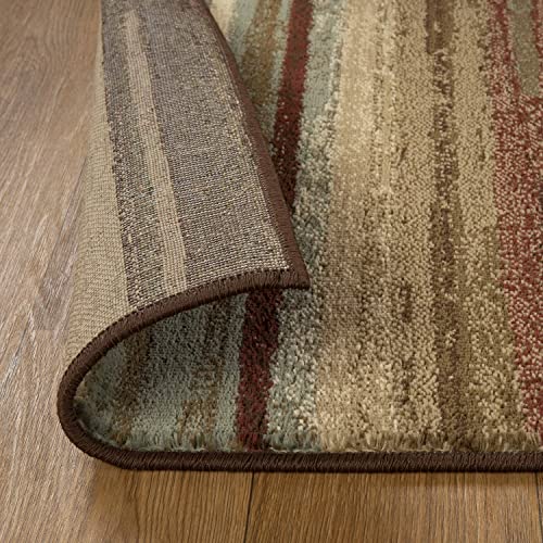 Tapete para interior con respaldo de yute 7' x 9' color granate miniatura 5