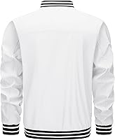 Vista 8 de TACVASEN Chaqueta ligera para hombre, casual, primavera, otoño, cortavientos, bombardero, con cremallera, con bolsillo