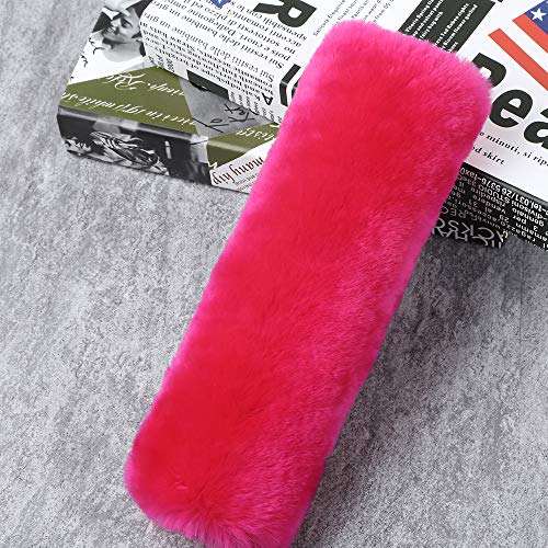 Image of OGLAND 2 Pack Sheepskin Car Seat Belt Cover Pads | Wool Seatbelt Cushions