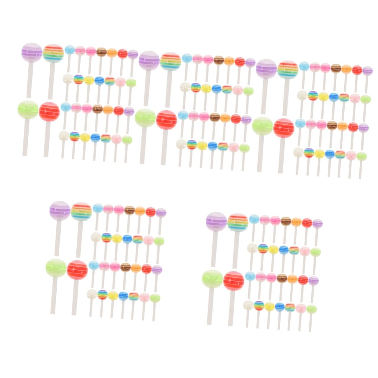 5 Set Decorazioni Unghie Lollipop Charms Colorati Per Nail Art Accessori Diy Per Manicurper Amanti Unghie E Professionisti Creativi Per Occasione 50 Pezzi*5