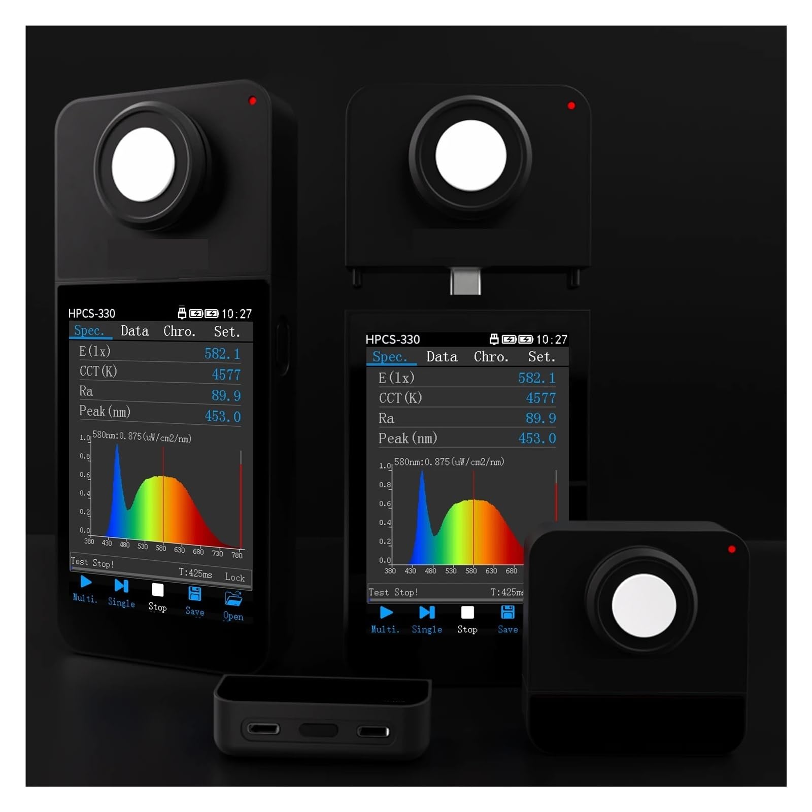 Spettrometro Portatile HPCS-330 - Misuratore Luce E Temperatura Colore 380-780nm - Foto 6