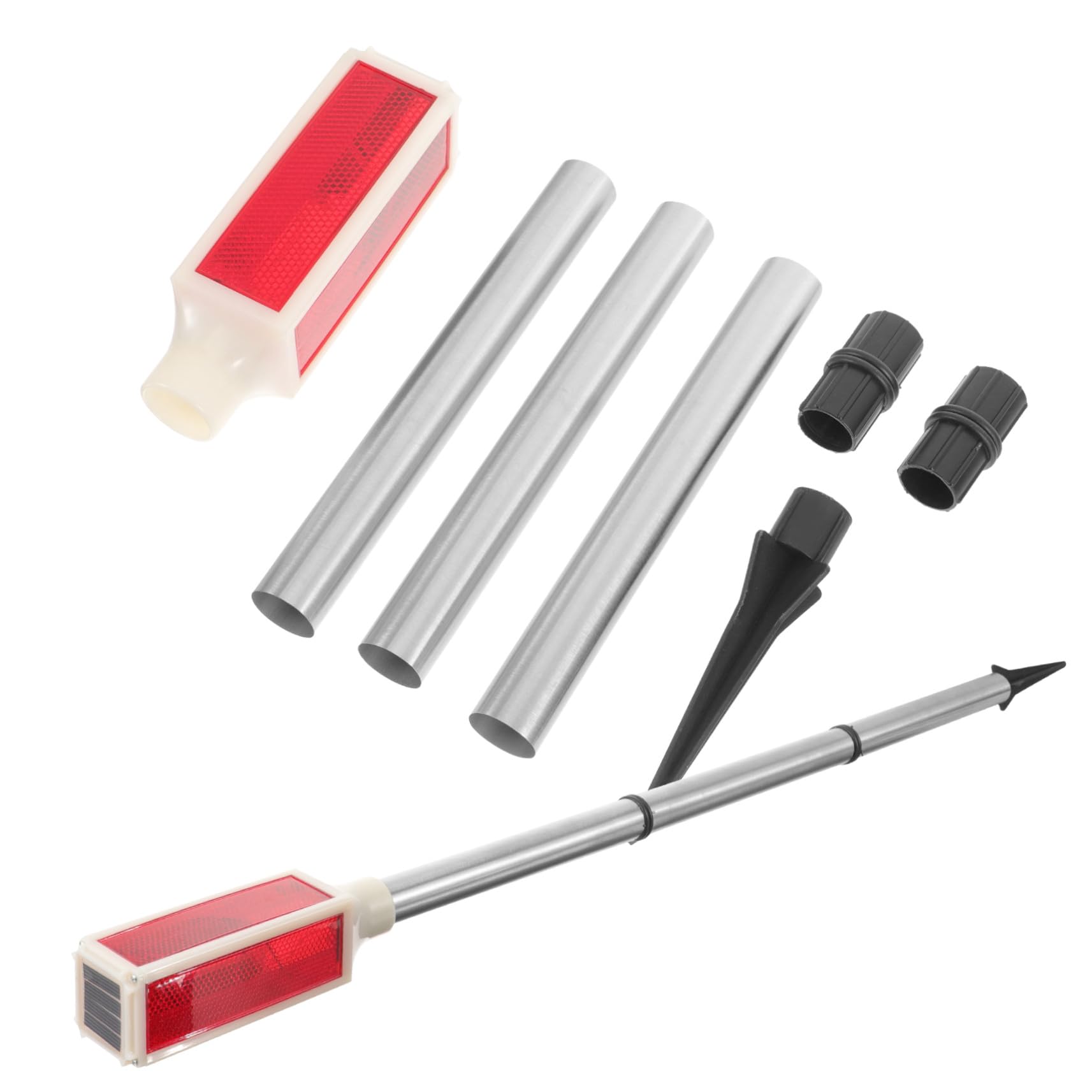 2 Pièces Lumières Solaires de Signalisation Clignotantes Lampes Davertissement Multifonctions pour Barrières Extérieures Éclairage Solaire de Sécurité pour Chantier et Circulation