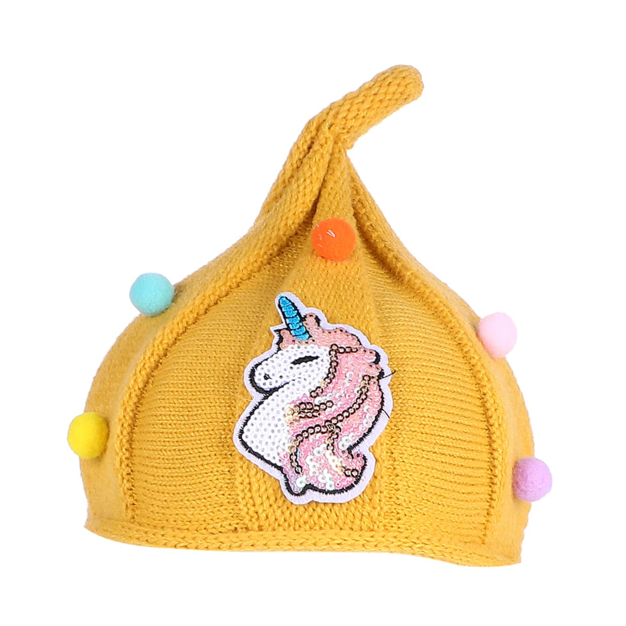 WOFASHPURET Soft Boys and Girls' Hat Adorable Bear Pattern Warm Pointed Cap for Cold Weather Indoor Outdoor