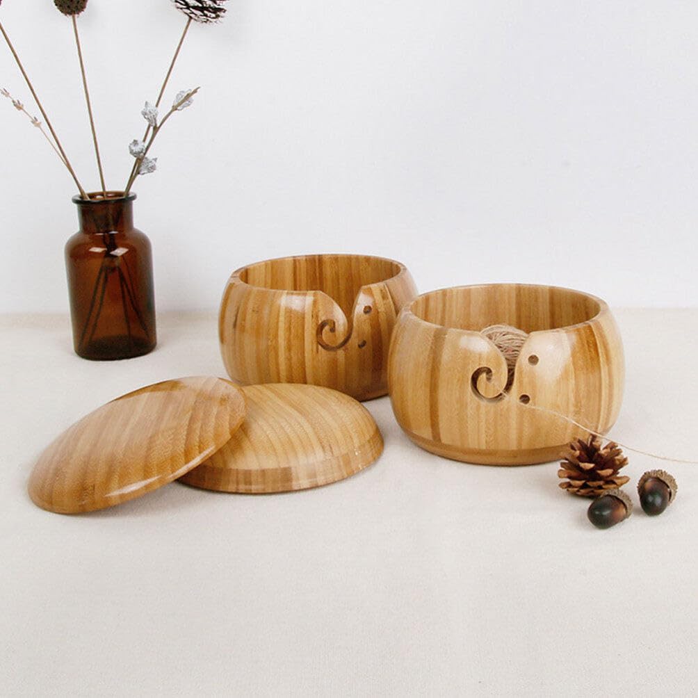 Yarn Bowl Large Handmade Yarn Storage Holder Bowl for Knitting Knitting Accessories