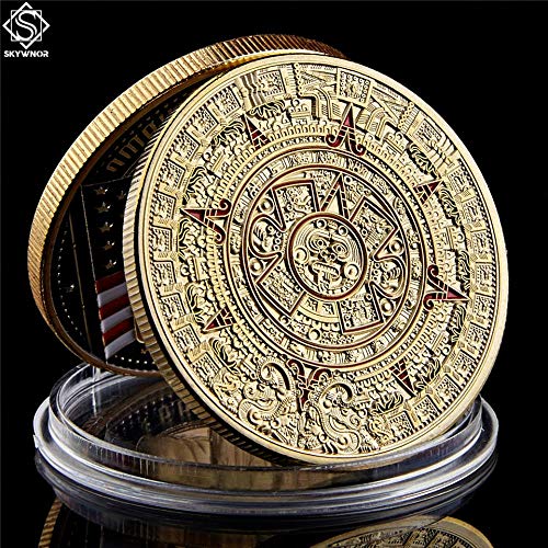 Messico Aztechi Maya Calendario Arte Profezia Cultura 1,57'* 0,12' Monete d'oro da Collezione