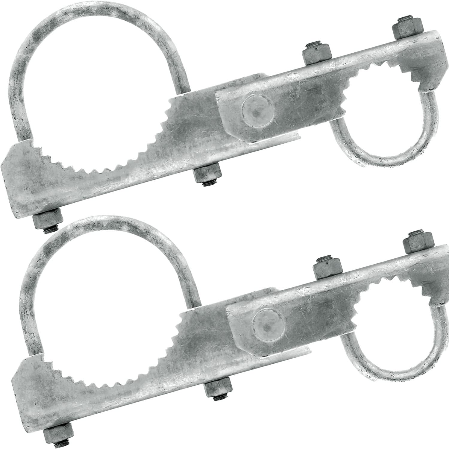 2 Pack 180 Degree Hinge Chain Link Gate for 2-7/8" Post - 1-5/8 & 1-7/8" Gate Frame Chain Link Post Gate Hinge (Includes Hinge "U" Bolts - 1 Hinge Assy)