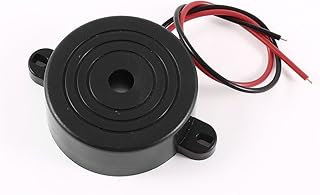 Aexit DC 3-24V Terminals & Kits Black Red Wired Continuous Sound Electronic Wire Terminals Buzzer 42mmx16mm