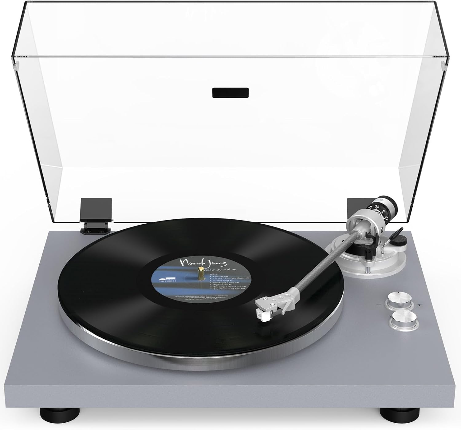 Turntable Record Player Wireless Output Carbon Fiber Tonearm Vinyl Player Aluminium Platter Belt-Drive LP Turn Tables 33 1/3&45 RPM Phono Level Audio RCA Line Output ATN3600L MM Cartridge Matte Grey Matte Grey Silver Aluminum Platter+ Carbon Fiber Tonearm