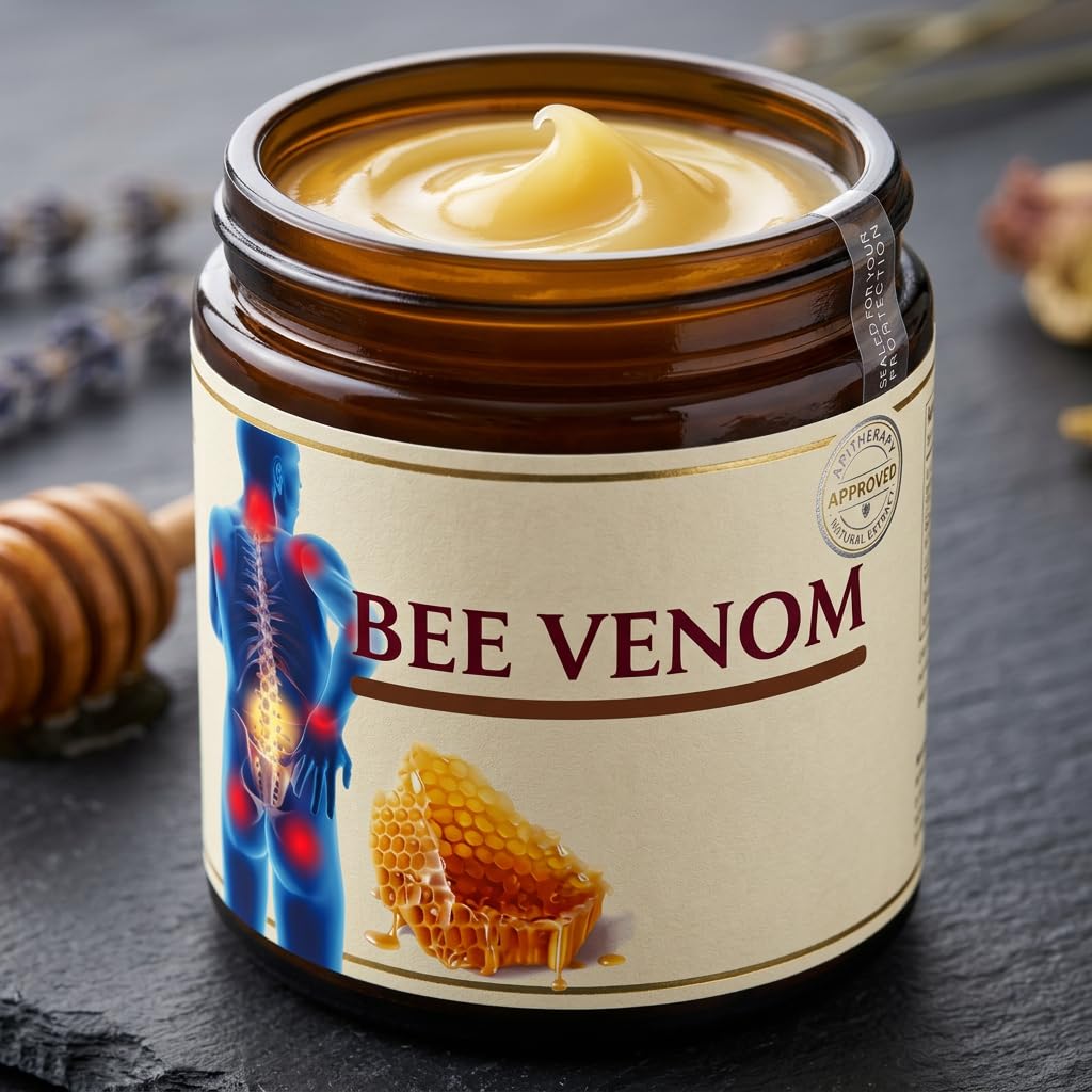 Bee Venom & Peptide Body Massage Balm - Intensive Soothing Topical Cream for Muscles and Skin Rejuvenation, Advanced Recovery Formula - 3.52 Oz (100g)