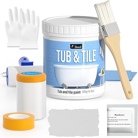 Amazon.com: DWIL Tile Paint, Tub and Tile Refinishing Kit with Tools ...