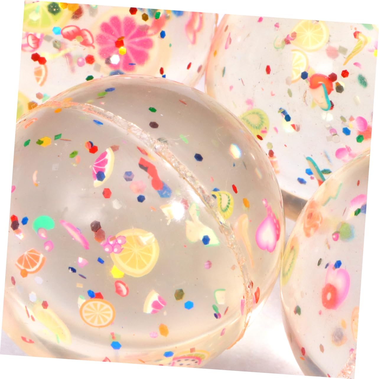 Abaodam Bouncy Ball Doll 5pcs Boys and Girls Learning Toy Soft Rubber Ball for Boys and Girls' Birthday Playtime