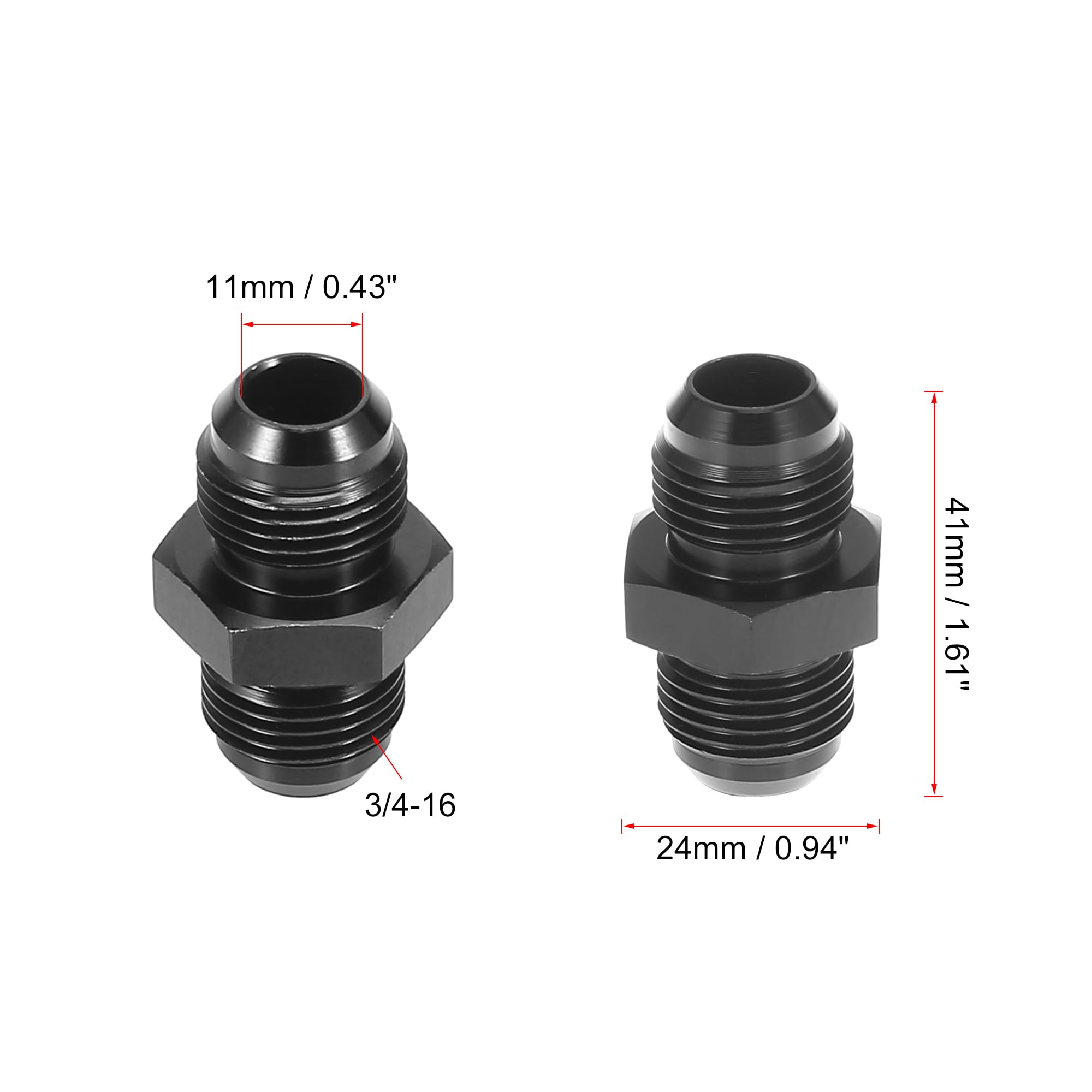 X AUTOHAUX 2Uds Auto AN8 a AN8 Macho Acolpador Manguera Montaje Adaptador Recambio