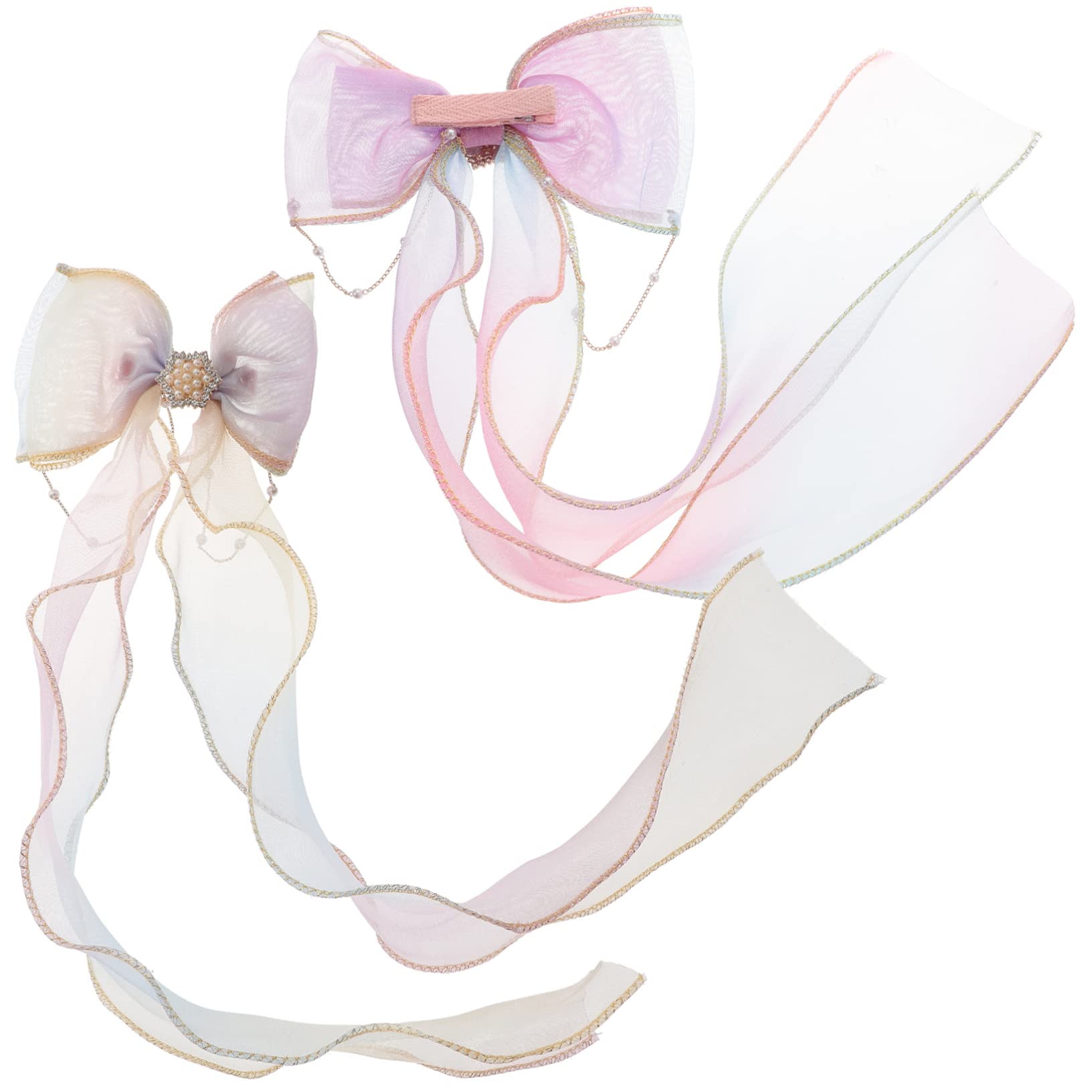 MAGICLULU 10 Piezas horquilla de lazo accesorio para el cabello de las niñas pinza de pelo de la boda tiara pasadores de pelo lazos para niñas lazos para el cabello para niñita Decorar
