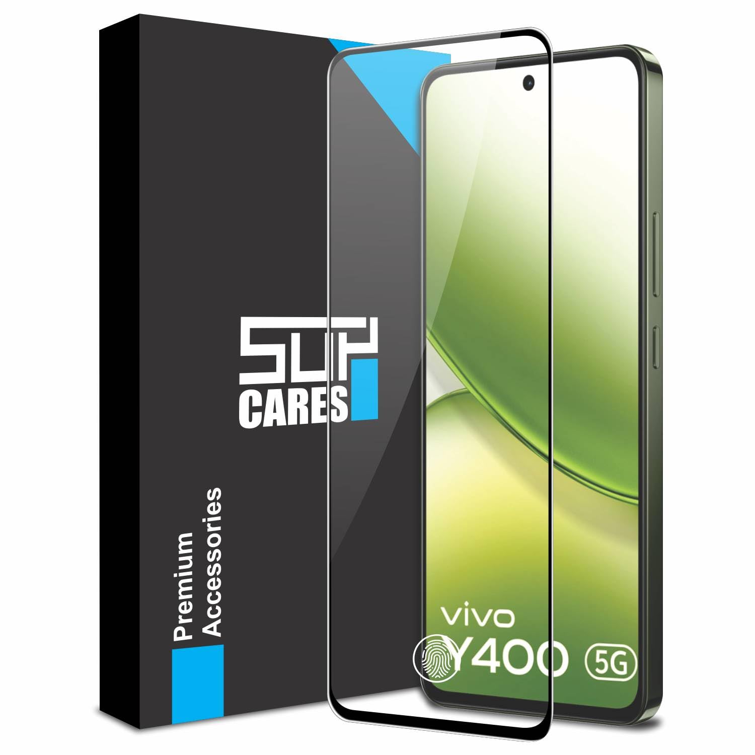 SupCares Military-Grade Gorilla Tempered Glass Screen Protector for Vivo Y400 (6.67 Inch) With Installation Kit | Edge to Edge Coverage | Black-picture-18