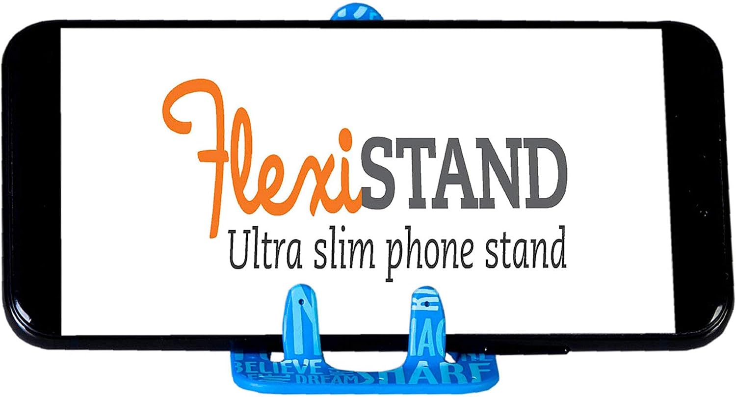 Thinking Gifts Flexistand Adjustable Cell Phone Stand - Blue Words image 2
