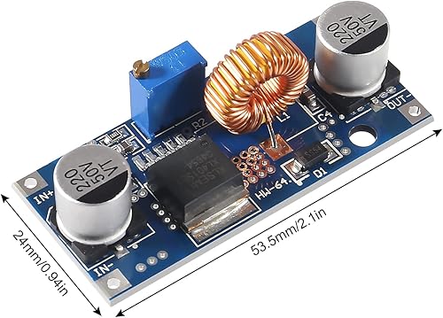 Miniatura 6 de 5PCS DC-DC 5A 4-38V Entrada a 1.25-36V Salida Ajustable Reductor Regulador Modulo 12V24V36V a 3.3V5V12V24V 75W Regulador de voltaje de gran potencia