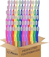 Vista 4 de Paquete de 72 cepillos de dientes desechables prepegados para niños, cerdas suaves y envoltura individual para niños pequeños y niñas