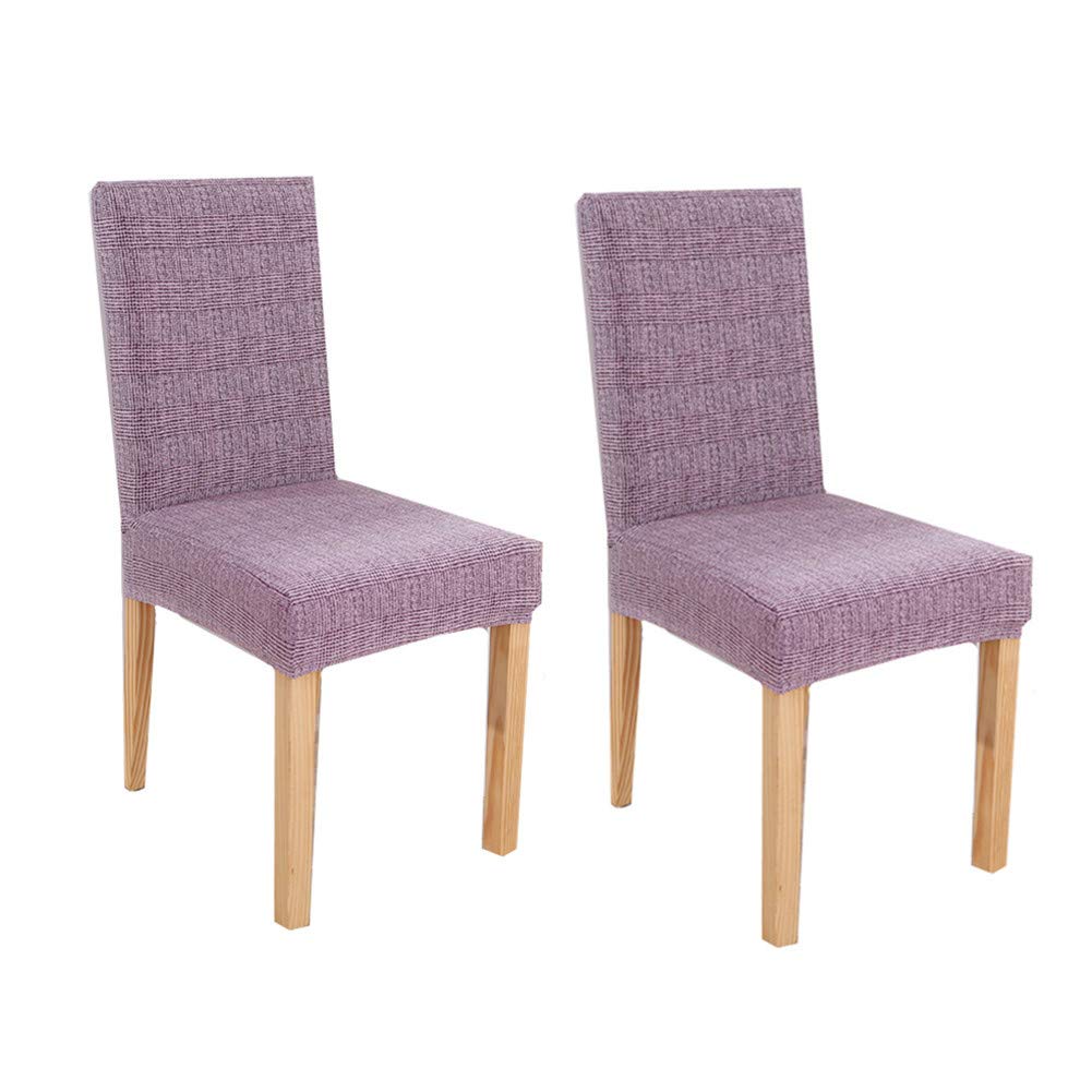 Csheng Stuhlhussen Stuhlhusse Stuhlbezug StuhlbezüGe Stuhl BezüGe StuhlüBerzüGe StuhlüBerzug Hussen FüR StüHle Stretch Stuhlhussen Kaufen Set of 2,Purple