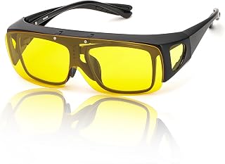Night-Vision Glasses for Driving Wear Over Glasses Flip up Night-Driving Glasses UV400 Protection