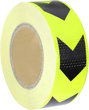 Badem10 5 Metre Reflekt rl  Reflektif Fosforlu  erit Bant Sar -Siyah Reflekte  kaz Band  5 cm