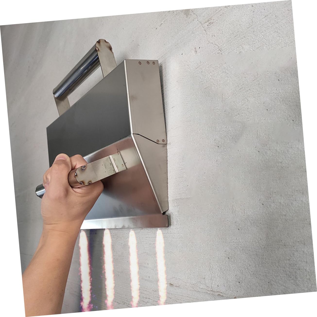 Frattazzo per Muratura in Acciaio Inox Argento, Forma Unica | Stuccatura e Lisciatura Pareti, Design Multifunzione ad Alta Tenacità, Uso per Pittura