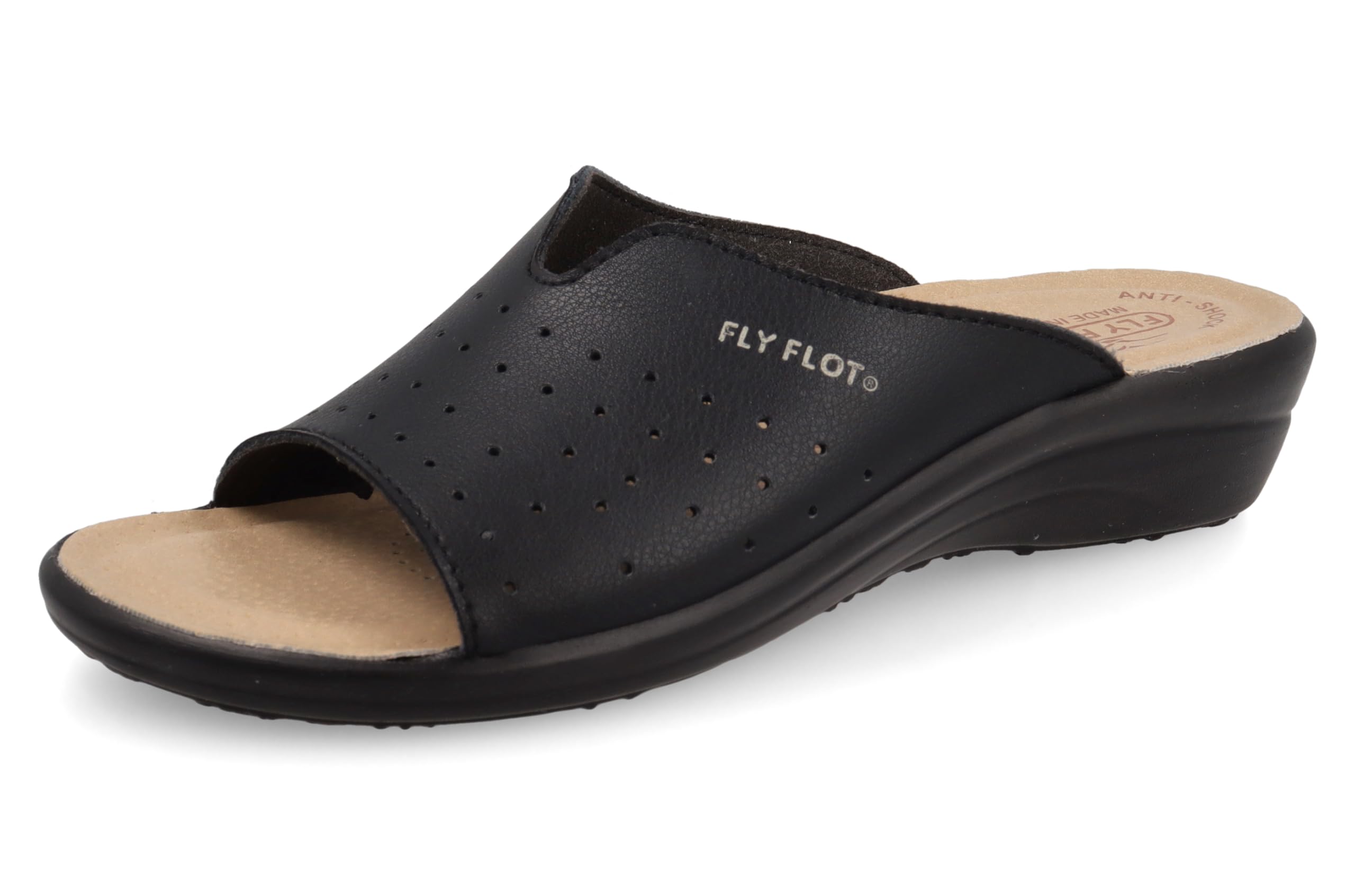 Fly Flot Ciabatta Donna Aperta in Microfibra Elasticizzata, Zoccoli Sanitari, Sottopiede Imbottito Antishock in Pelle, Sandali