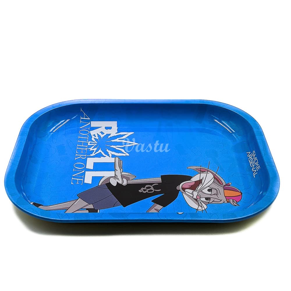 Rolling Tray - Small Metal Smoking Rolling Tray - Various Cartoon Designs (Roll It)