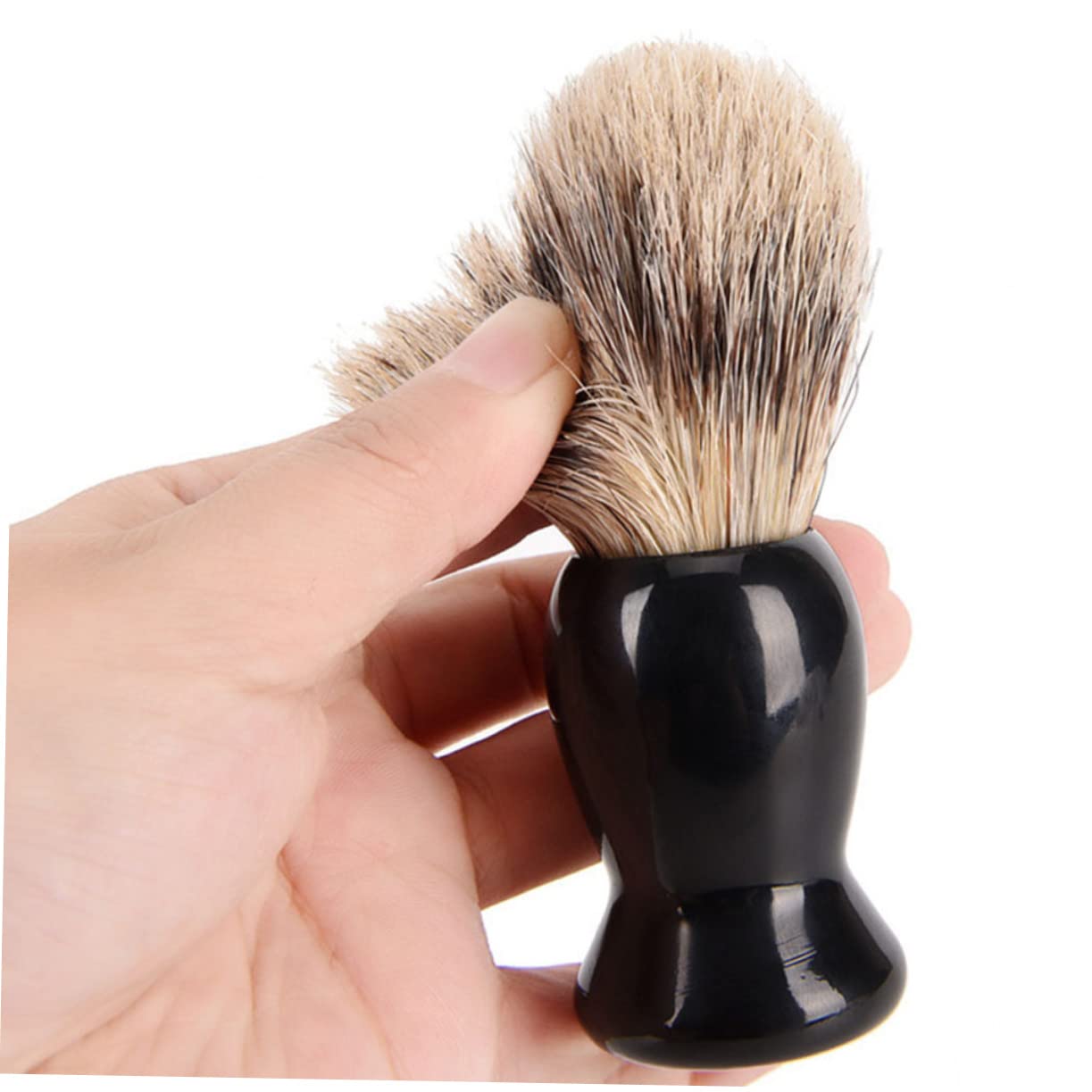 TOVINANNA Beard Brush Set Bowl Shaving Brush Tool Easy to Clean Made of Plastic and Nylon Space-saving Design